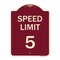 Signmission Speed Regulation Speed Limit 5 Mph Heavy-Gauge Aluminum Architectural Sign, 24" x 18", BU-1824-22876 A-DES-BU-1824-22876 - alternate 1
